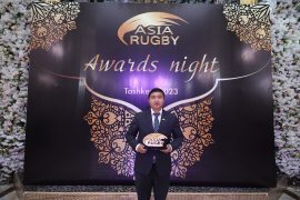 घिसिङलाई एसिया रग्बीको प्रतिष्ठित सेवा पुरस्कार