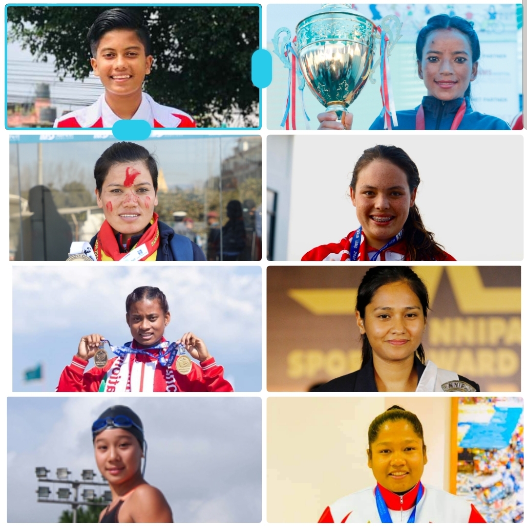 वर्ष महिलाका आठ खेलाडीमा एथलेटिक्सको वर्चश्व
